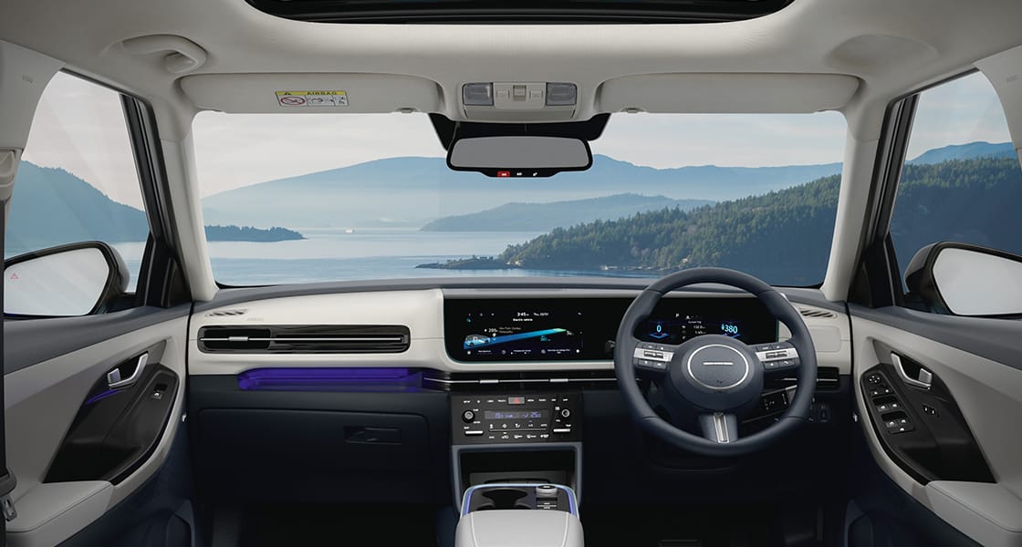 Hyundai Creta Electric dashboard and front cabin