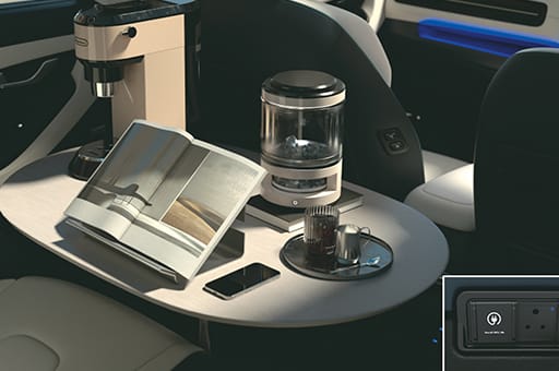 Hyundai Creta Electric interior Vehicle-to-Load (V2L) port