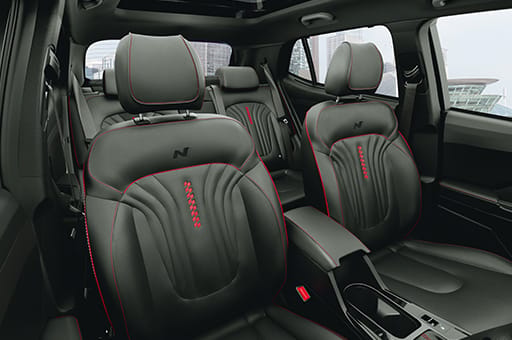 Hyundai Creta N Line sports interior with red accents