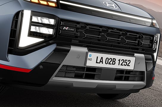 Hyundai Venue N Line dark chrome grille with N emblem