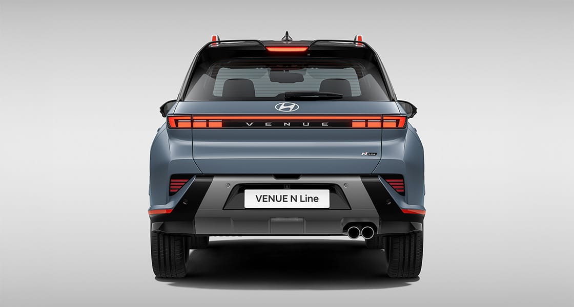 Hyundai Venue N Line rear with twin-tip exhaust