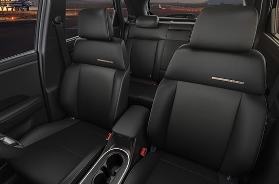 Hyundai Venue Knight Edition black leather seats