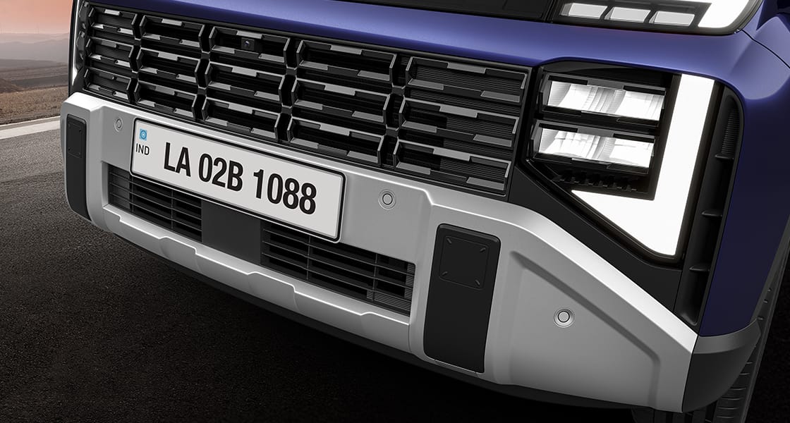 Hyundai Venue front fascia and parametric grille
