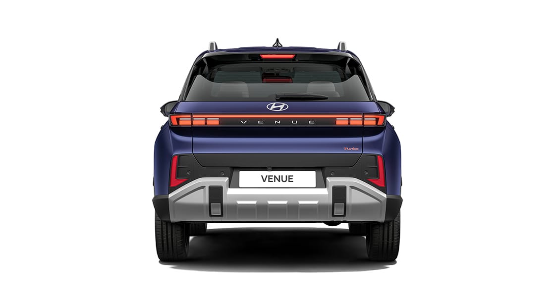 Hyundai Venue rear exterior with connected tail lamps